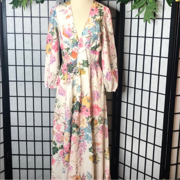 CHICWISH ONLY IN DREAMS FLORAL BUTTON DOWN MAXI DRESS M - Picture 5 of 8